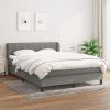 Box spring postelja z vzmetnico temno siva 140x200 cm blago