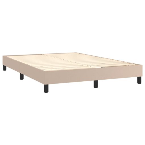 Box spring posteljni okvir Kapučino 140x190 cm umetno usnje - Image 4