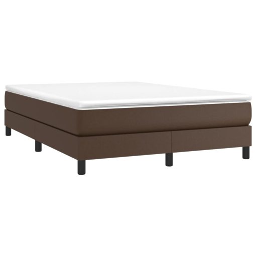 Box spring posteljni okvir rjav 140x200 cm umetno usnje - Image 3