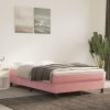 Box spring posteljni okvir roza 120x200 cm žamet