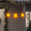 Božične svetilke LED 3 kosi zložljive rumene