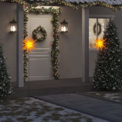 Božične svetilke s konicami 3 kosi LED zložljive rumene 57 cm