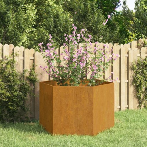 Cvetlično korito zarjavelo 60x60x45 cm corten jeklo