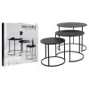 H&S Collection Stranske mizice 3 kosi črne