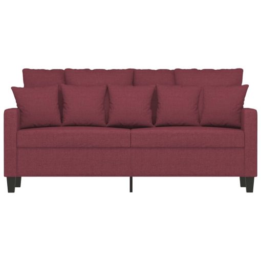 Kavč dvosed vinsko rdeč 140 cm blago - Image 3