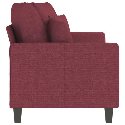 Kavč dvosed vinsko rdeč 140 cm blago - Image 4