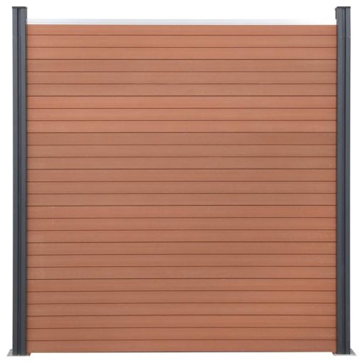 Komplet ograjnih panelov rjav 699x186 WPC - Image 4