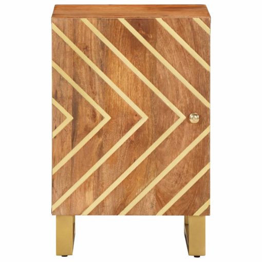 Kopalniška omarica rjava in črna 38x33,5x58 cm trden mango - Image 4