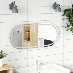 LED kopalniško ogledalo 100x45 cm ovalno