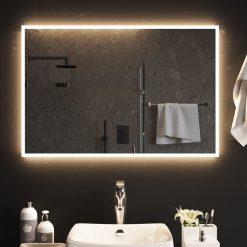 LED kopalniško ogledalo 90x60 cm
