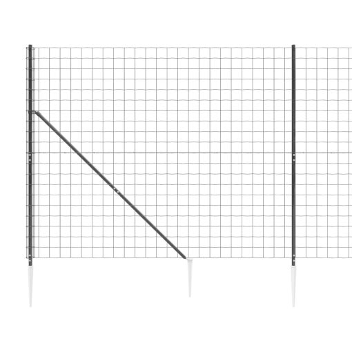 Mrežna ograja s konicami za postavitev antracit 1,6x10 m - Image 4