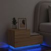 Nočna omarica z LED lučkami sonoma hrast 70x36x40