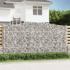 Obokane gabion košare 5 kosa 400x30x200/220 cm pocinkano železo