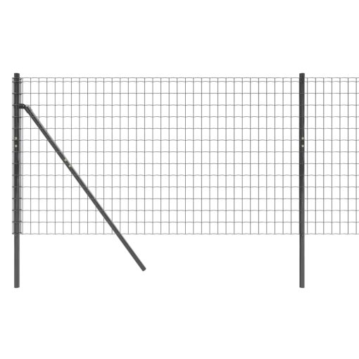 Ograja iz žične mreže antracitna 1,1x10 m pocinkano jeklo - Image 4