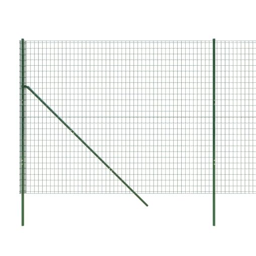 Ograja iz žične mreže zelena 2x25 m pocinkano jeklo - Image 4