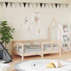 Otroški posteljni okvir 70x140 cm trdna borovina