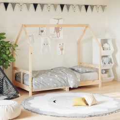 Otroški posteljni okvir 80x160 cm trdna borovina