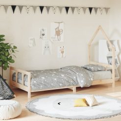 Otroški posteljni okvir 90x190 cm trdna borovina