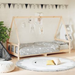 Otroški posteljni okvir 90x200 cm trdna borovina