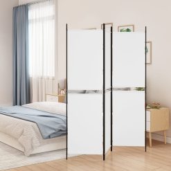 Paravan 3-delni bel 150x180 cm blago