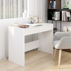 Pisalna miza bela 101x50x76 cm iverna plošča