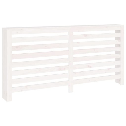 Pokrov za radiator bela 169x19x84 cm trdna borovina - Image 2