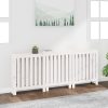 Pokrov za radiator bela 210x21x85 cm trdna borovina