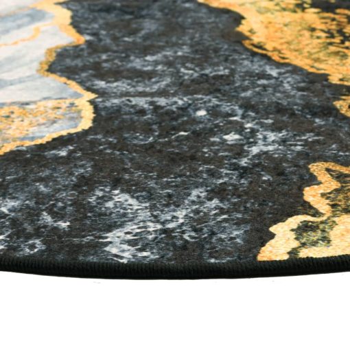 Preproga pralna večbarvna Ø 120 cm protizdrsna - Image 4
