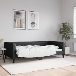 Raztegljiva postelja črna 100x200 cm blago