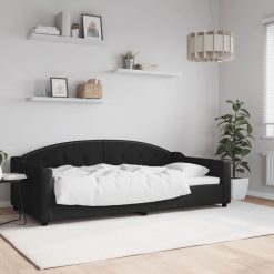 Raztegljiva postelja črna 100x200 cm blago