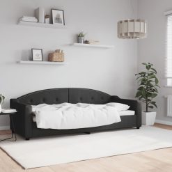 Raztegljiva postelja črna 80x200 cm blago