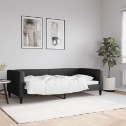 Raztegljiva postelja črna 90x190 cm blago