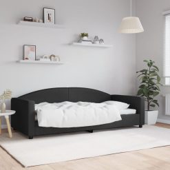Raztegljiva postelja črna 90x200 cm blago