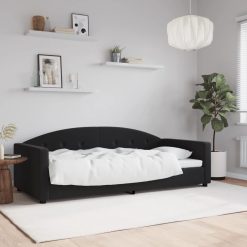 Raztegljiva postelja črna 90x200 cm žamet
