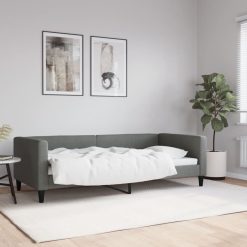 Raztegljiva postelja temno siva 90x200 cm blago