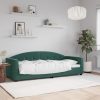 Raztegljiva postelja temno zelena 80x200 cm žamet