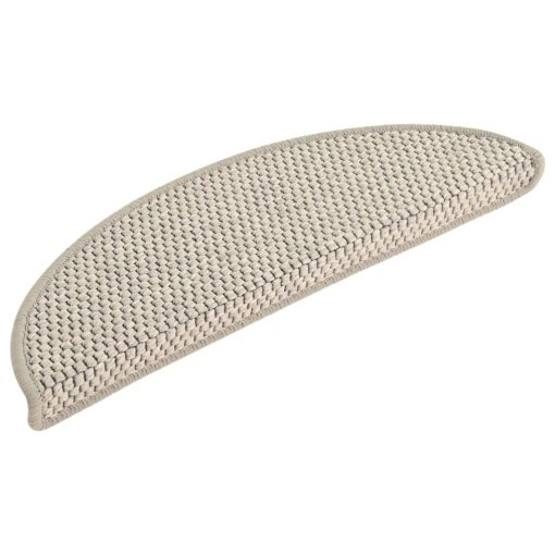 Samolepilne preproge za stopnice sisal 15 kosov 56x17x3cm taupe - Image 2