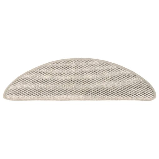 Samolepilne preproge za stopnice sisal 15 kosov 56x17x3cm taupe - Image 3