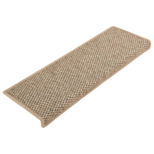 Samolepilne preproge za stopnice sisal 15 kosov 65x21x4 cm - Image 2