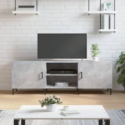 TV omarica betonsko siva 150x30x50 cm inženirski les