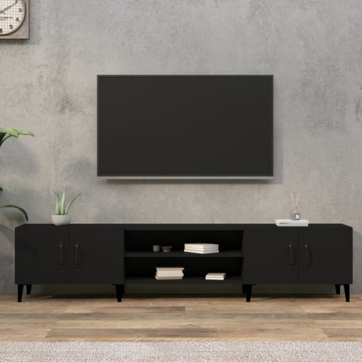 TV omarica črna 180x31