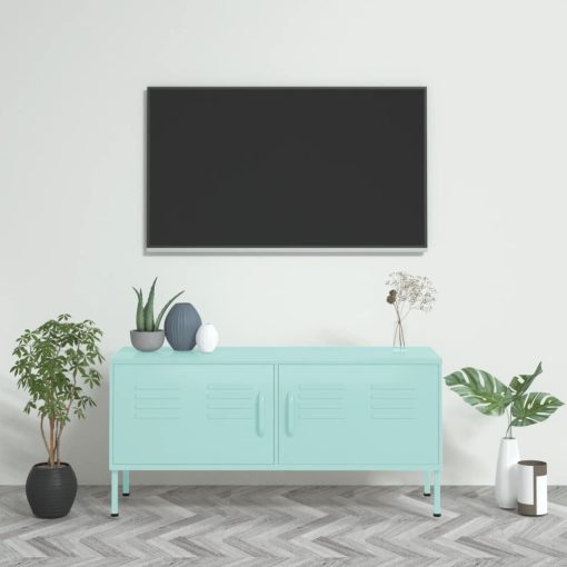 TV omarica mint zelena 105x35x50 cm jeklo