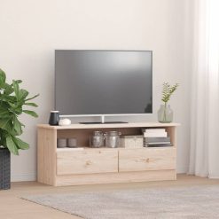 TV omarica s predali ALTA 100x35x41 cm trdna borovina