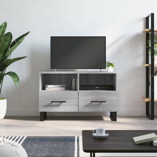 TV omarica siva sonoma 80x36x50 cm inženirski les