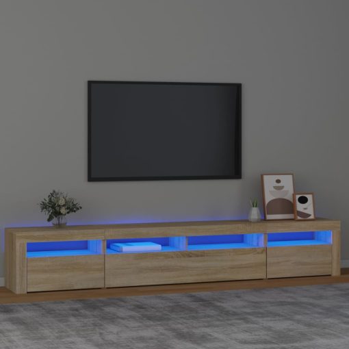 TV omarica z LED lučkami sonoma hrast 240x35x40 cm