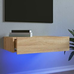 TV omarica z LED lučkami sonoma hrast 60x35x15