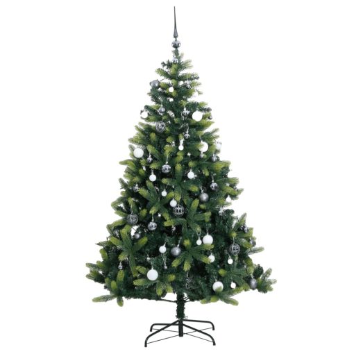 Umetna novoletna jelka 300 LED diod in komplet bučk 240 cm - Image 4