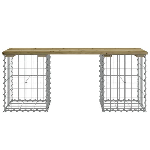 Vrtna klop gabion 103x31x42 cm impregnirana borovina - Image 3