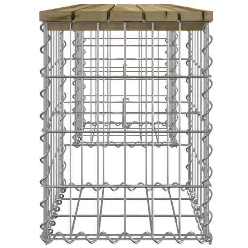 Vrtna klop gabion 103x31x42 cm impregnirana borovina - Image 4