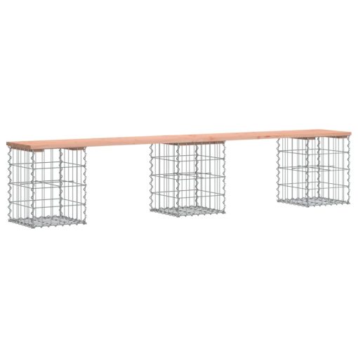 Vrtna klop gabion 203x31x42 cm trden les douglas - Image 2